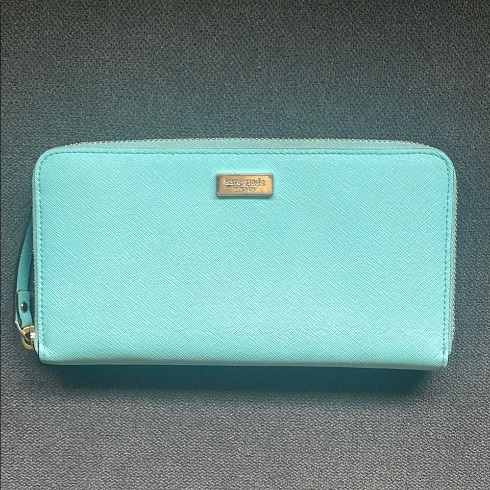 Kate Spade Aqua Zip-Around Wallet